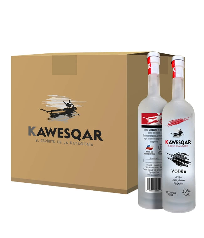 Vodka Kawesqar, caja de 6 botellas de 750ml