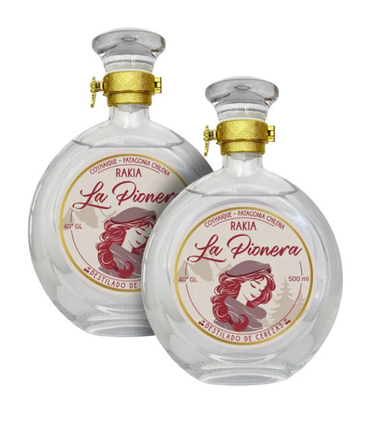 2 Botellas Rakia Destilado de Cerezas La Pionera 500ml