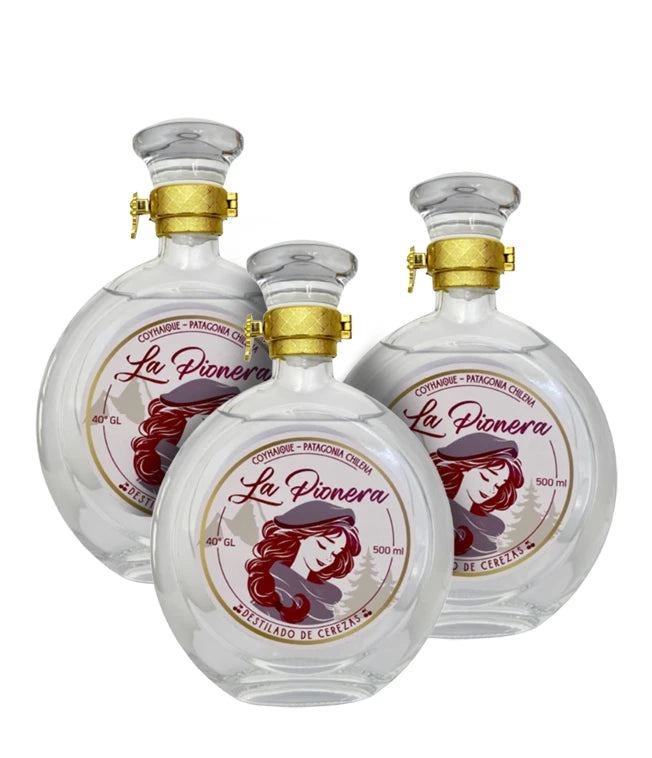 3 Bottles Cherry Spirit La Pionera 500ml