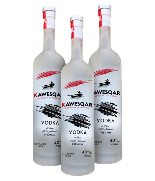 3 Bottles Kawesqar Premium Potato Vodka 750ml